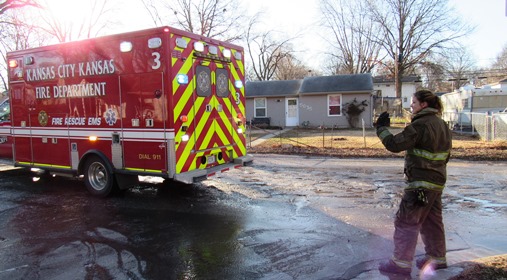 A resident was in critical condition after being pulled from a home on fire near South 51st and Argentine Boulevard on Tuesday morning. The resident died later in the day at the hospital. (Staff photo)