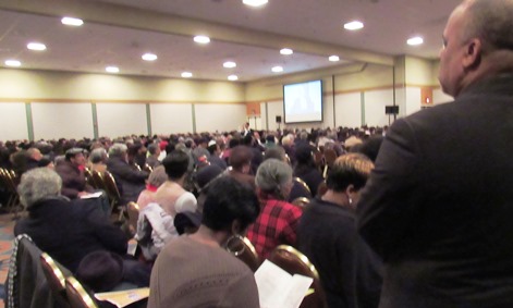 A capacity crowd of thousands attended the King Day celebration today at the Reardon Center, Kansas City, Kan. (Staff photo by Mary Rupert)