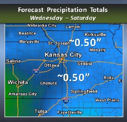 Forecast precipitation totals Wednesday through Saturday. (National Weather Service)