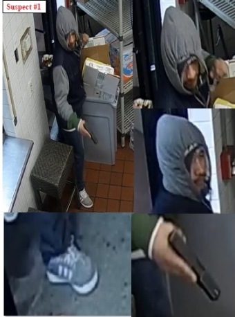 Police released these photos of a suspect in an armed robbery Thursday, Feb. 25, near 7th and Central Avenue, Kansas City, Kan. (Police photo)