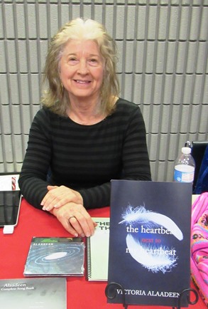 Fanny Alaadeen wrote “The Heartbeat Next to My Heartbeat" about her late husband. She was at the West Wyandotte Library, Kansas City, Kan., on Saturday to discuss her book. (Photo by Mary Rupert)