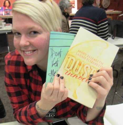 Sarah Elizabeth, author of "Don't Let Me Go" and two other books, said writing is her passion. She was at the Homegrown Reads program Saturday at the West Wyandotte Library. (Photo by Mary Rupert)