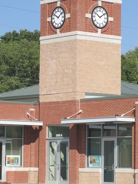 A new transit center building was dedicated at Indian Springs Shopping Center in September 2013. (File photo)