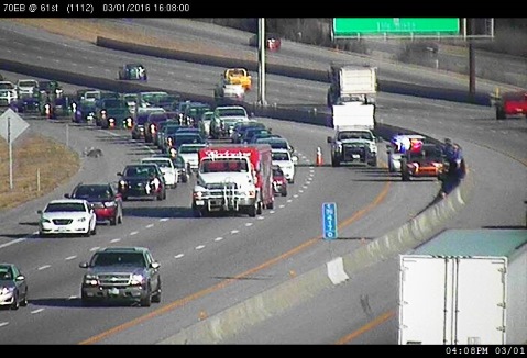 Collision reported on I-70 near 57th