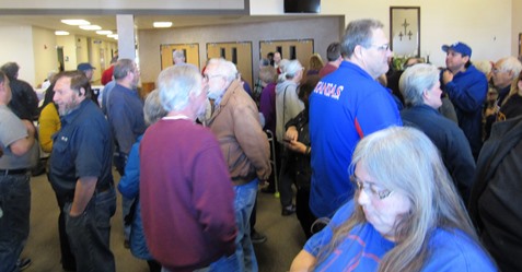 There were lines inside the GOP caucus today at Open Door Baptist Church, Kansas City, Kan. (Staff photo)