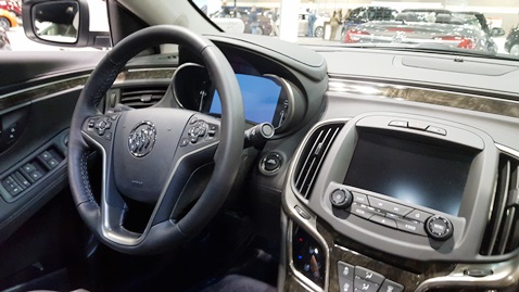 The Buick LaCrosse, made in Kansas City, Kan., is on display at this year’s Kansas City Auto Show at Bartle Hall in Kansas City, Mo. The show features more than 500 new cars, trucks, sport utility vehicles and minivans.  The show continues until 10 p.m. Friday; from 10 a.m. to 10 p.m. Saturday; and from 10 a.m. to 6 p.m. Sunday. For more information, see http://kcautoshow.com/. (Photo by William Crum) 