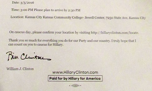 Wrong address goes out in Clinton letter for Wyandotte County Democratic caucus site