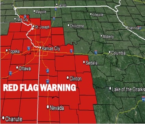 Red flag warning in effect this afternoon