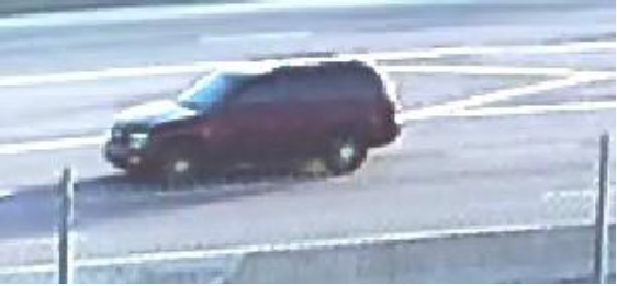 Police released this photo of a maroon GMC Envoy used in a fatal shooting on I-70 near I-670 on Friday in Kansas City, Kan. A victim has died, and the case is now a homicide, police said. (Photo from Kansas City, Kan., police)