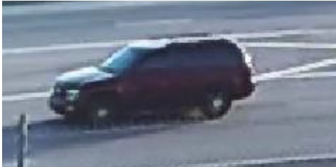 Police released this photo of a maroon GMC Envoy used in a fatal shooting on I-70 near I-670 on Friday in Kansas City, Kan. A victim has died, and the case is now a homicide, police said. (Photo from Kansas City, Kan., police)