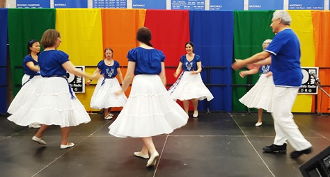 The Tikvah Dancers of Israel performed April 16 at the Wyandotte County Ethnic Festival at Kansas City Kansas Community College. (Photo by William Crum)