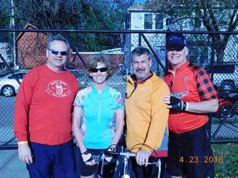 Bishop Ward High School’s “Be Active!” Day on Saturday, April 23, included the annual Tour de Cyclone bike ride. Other activities during the day included the Battle of the Badges flag football game and a Bishop Ward baseball game. (Photos by Adrian Cisneros)