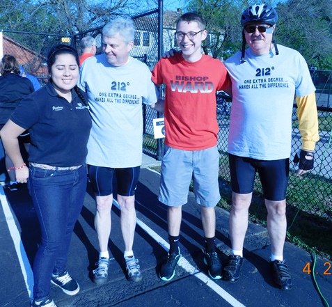 Bishop Ward High School’s “Be Active!” Day on Saturday, April 23, included the annual Tour de Cyclone bike ride. Other activities during the day included the Battle of the Badges flag football game and a Bishop Ward baseball game. (Photos by Adrian Cisneros)