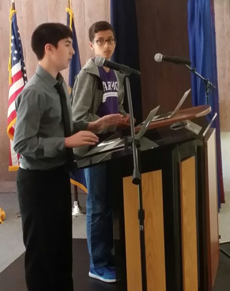 Area high school youth participated in impromptu debates on current issues and competed for almost $1,000 in scholarships recently at the Senator Haley Youth Policy Debates held at Kansas City Kansas Community College Performing Arts Center. (Submitted photo)