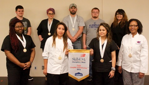 Several KCKCC students received gold medals recently at the SkillsUSA state competition. (Photo from KCKCC)