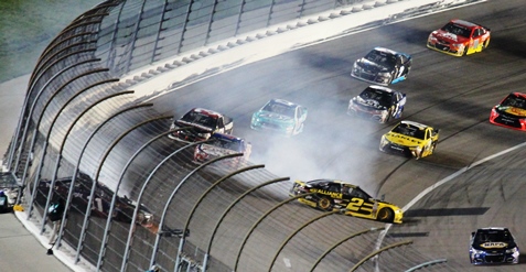 Sprint Cup series racing action from the Go Bowling 400 on Saturday night at the Kansas Speedway, Kansas City, Kan. (Fan photo)