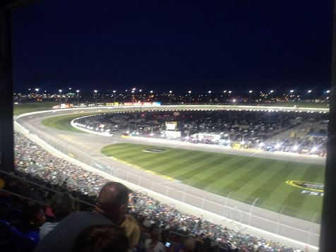 NASCAR Sprint Cup racing is taking place Saturday night at the Kansas Speedway in Kansas City, Kan. (Fan photo)