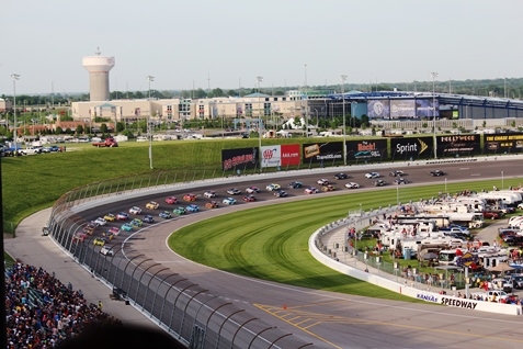 Sprint Cup series racing action from the Go Bowling 400 on Saturday night at the Kansas Speedway, Kansas City, Kan. (Fan photo) 