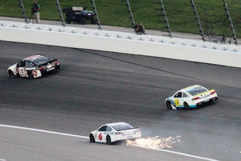 Sprint Cup series racing action from the Go Bowling 400 on Saturday night at the Kansas Speedway, Kansas City, Kan. (Fan photo) 