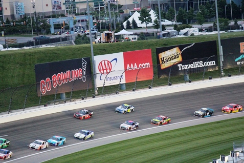 Sprint Cup series racing action from the Go Bowling 400 on Saturday night at the Kansas Speedway, Kansas City, Kan. (Fan photo) 