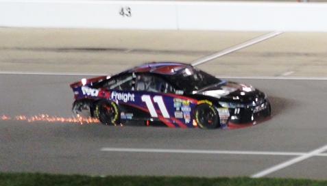 Denny Hamlin (11)  in racing action Saturday night at Kansas Speedway, Kansas City, Kan. (Fan photo)