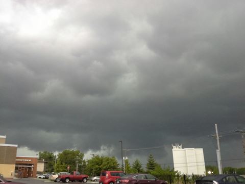 Storm clouds, seen from about 75th and State Avenue in Kansas City, Kan., about 4 p.m. Thursday, May 26. Wyandotte County was under a tornado warning until 4:30 p.m. May 26. Clouds were seen going clockwise.