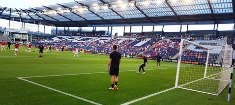 Soccer action from the international friendly between the U.S. Men's Team and Bolivia on Saturday night at Children's Mercy Park in Kansas City, Kan. (Photo by William Crum)