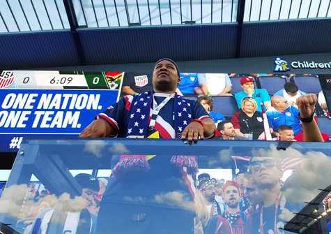 U.S. Men's Team fans cheered on their team Saturday night to a 4-0 victory over Bolivia at Children's Mercy Park in Kansas City, Kan. (Photo by William Crum) 