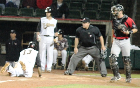 More action from the T-Bones' season opener Thursday at CommunityAmerica Ballpark in Kansas City, Kan.