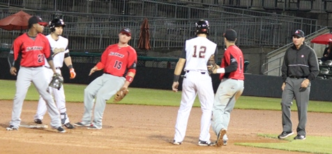 More action from the T-Bones' season opener Thursday at CommunityAmerica Ballpark in Kansas City, Kan.