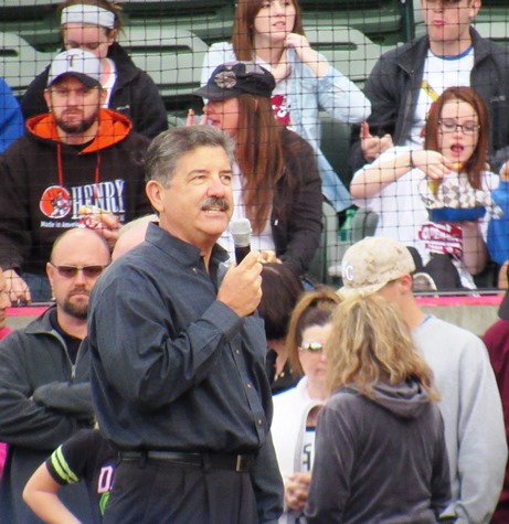 Unified Government Commissioner Jim Walters welcomed visitors on behalf of the  UG at Thursday's T-Bones season opener.