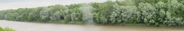 The Kansas River shoreline, showing water levels are up, in the Turner area near 57th and Kansas Avenue.