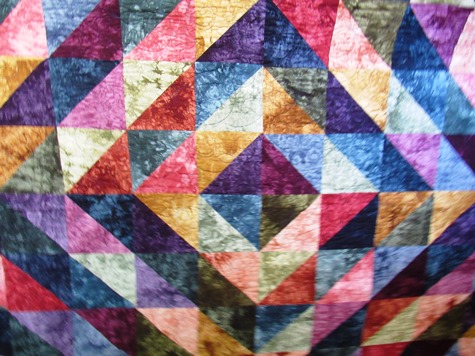 A batiked quilt from the Grinter Quilt Show this past weekend. (Staff photo)