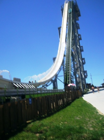 The Schlitterbahn water park will open its season on Friday, May 27, at 94th and State Avenue, Kansas City, Kan.  The Verruckt water ride is attracting many visitors to the park. (File photo by William Crum)