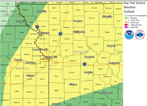 Severe weather outlook Friday (National Weather Service graphic)