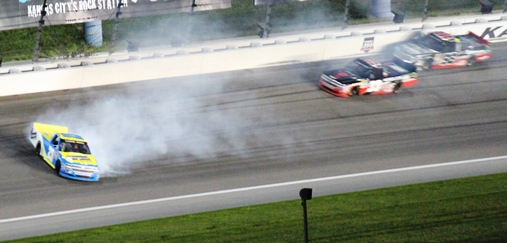 Scenes from Friday night's NASCAR Camping World truck series race at the Kansas Speedway in Kansas City, Kan. (Fan photo) 