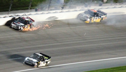 Scenes from Friday night's NASCAR Camping World truck series race at the Kansas Speedway in Kansas City, Kan. (Fan photo) 