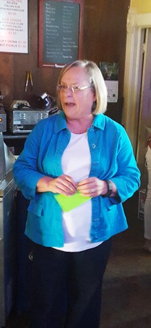 State Rep. Pam Curtis, D-32nd Dist., kicked off her re-election campaign with a party Wednesday evening at Breit's in Kansas City, Kan. About 200 people attended.Curtis is unopposed. (Photo by William Crum) 