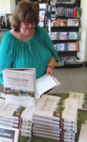 Author Kerri Fivecoat-Campbell signed copies of her book, "Living Large in Our Little House," from 2 to 4 p.m. today at Books-A-Million book store at The Legends Outlets, Kansas City, Kan. The author, who is from the Turner area of Kansas City, Kan., said her book went to the top of the small house and cabins category yesterday on Amazon. (Staff photo)