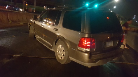 A hit-and-run collision was reported on Wednesday night on northbound 7th Street between Kansas Avenue and the I-70 exit. Traffic was backed up for miles. (Photo by William Crum)