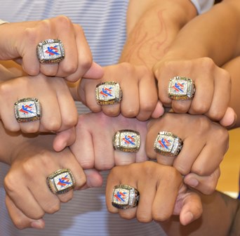  KCKCC women's basketball team received their national championship rings. (KCKCC photos by Alan Hoskins)