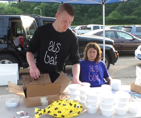 Chase Trial with Al's Bait at the Leavenworth Road Association Kids’ Fishing Derby today at Wyandotte County Lake. Greg Trial is the new owner of Al’s Bait. (Photo from Leavenworth Road Association)