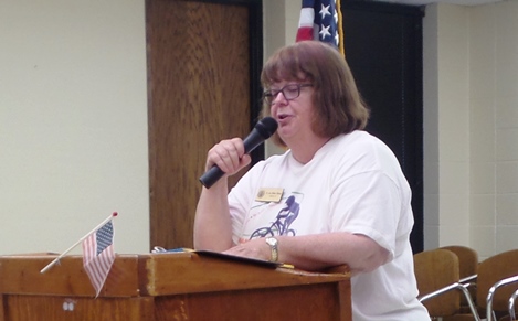 Commissioner Jane Philbrook announced an upcoming Town Hall meeting that will be the night of the usual August LRA meeting, Aug. 9. The meeting will be at the Eisenhower Center. (Photo from Lou Braswell, Leavenworth Road Association)