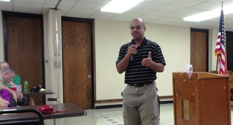 State Sen. David Haley, D-4th Dist., spoke at the Leavenworth Road Association meeting June 14. (Photo from Lou Braswell, Leavenworth Road Association)