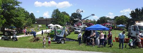 Children had the opportunity to see truck up close at Touch-a-Truck and Tractor Daze through 4 p.m. Saturday at the National Agricultural Center and Hall of Fame, 126th and State, Bonner Springs. There were activities for kids, food vendors and live music. (Photo by Steve Rupert)