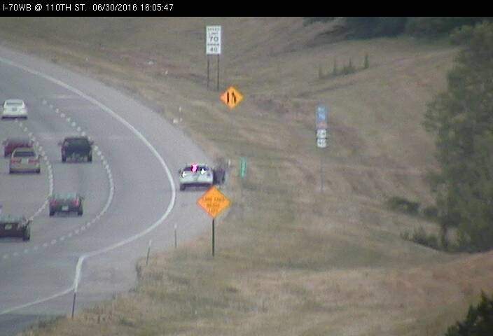 Crash reported on I-70 westbound near 110th