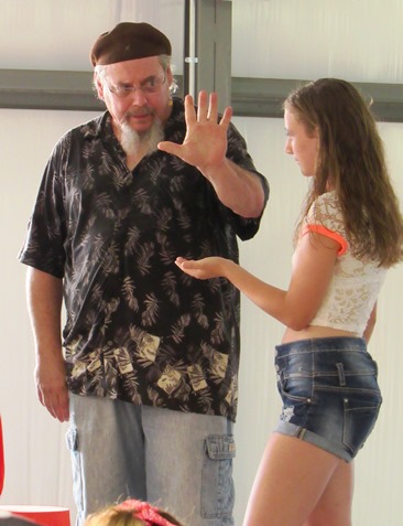 A magic show in the red barn at the Wyandotte County Fair entertained many. (Staff photo by Mary Rupert)