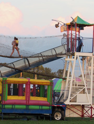 Carnival rides and events are a big part of the Wyandotte County Fair. (Staff photo by Mary Rupert)