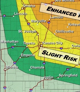 Evening severe weather outlook (National Weather Service graphic)