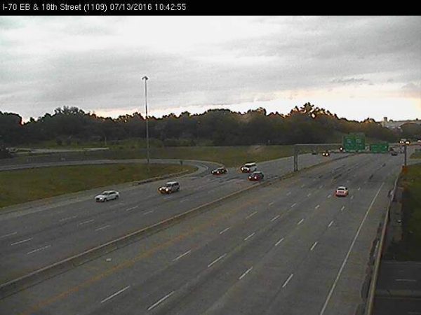 Storm clouds over I-70 near 18th Street in Kansas City, Kan. (KC Scout photo)